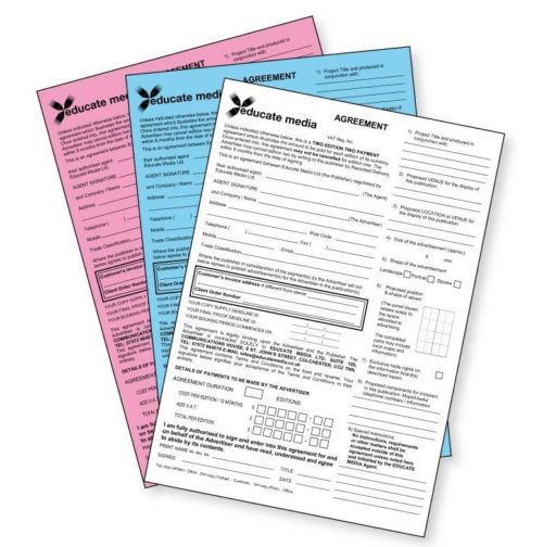 NCR Forms and Duplicate Sheets
