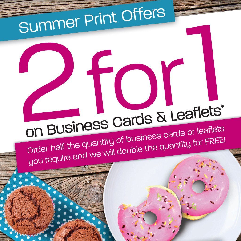 2 for 1 leaflets and business cards